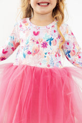 Flower Power L/S Tutu Dress-Mila & Rose ®