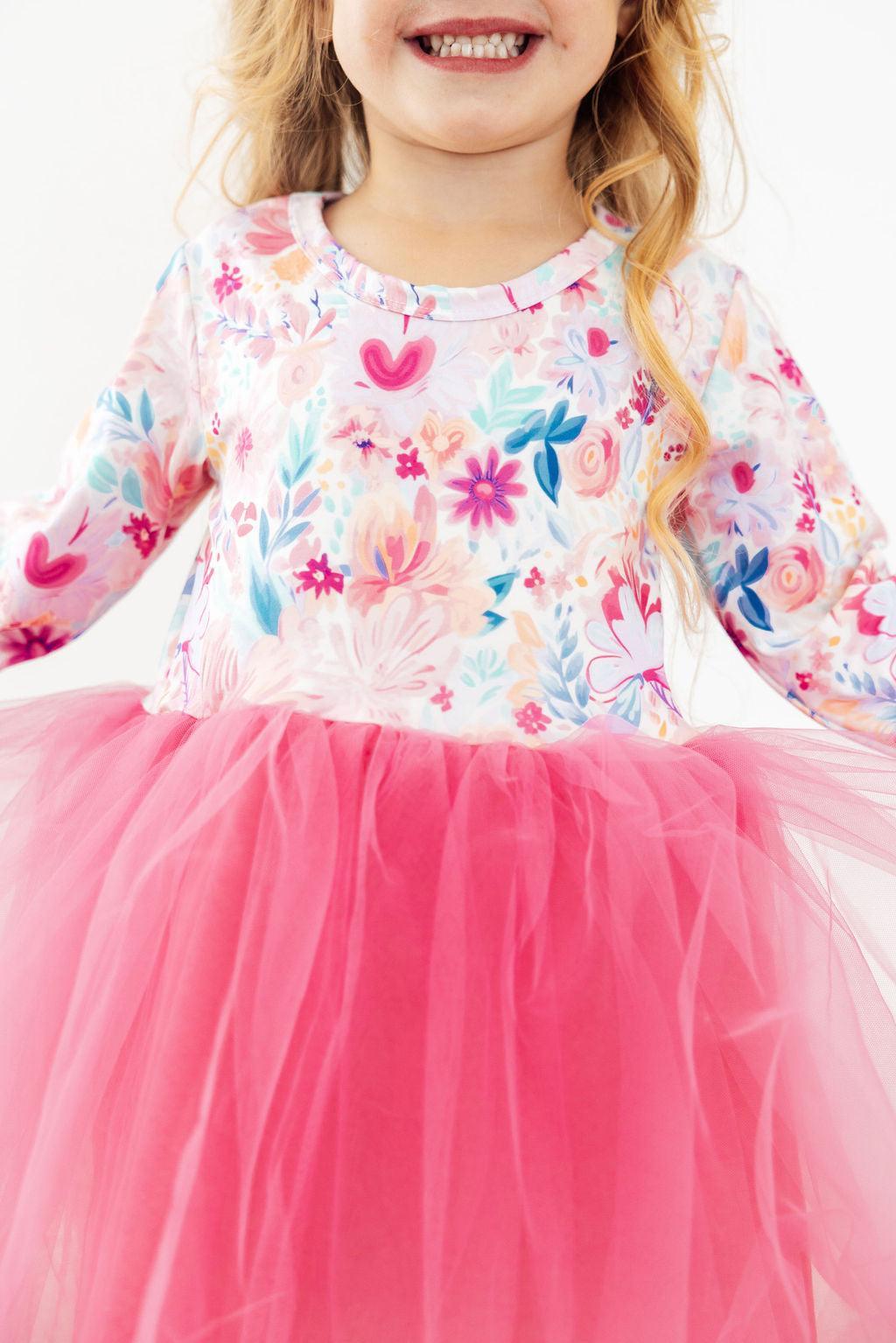 Flower Power L/S Tutu Dress-Mila & Rose ®