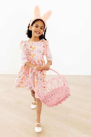 Daisy Ducklings 3/4 Sleeve Ruffle Twirl Dress-Mila & Rose ®
