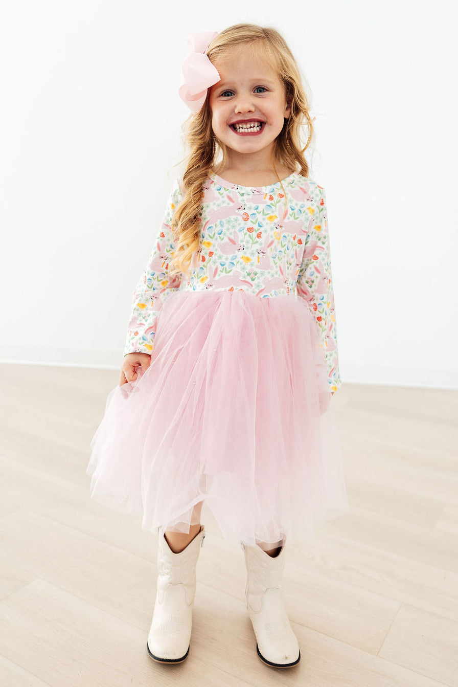 Bunny Hop L/S Tutu Dress-Mila & Rose ®