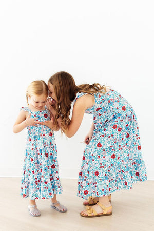 Patriotic Petals Ruffle Maxi Dress-Mila & Rose ®