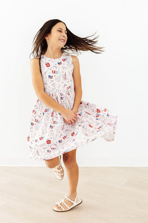 (S) Born in the USA Tank Twirl Dress-Mila & Rose ®