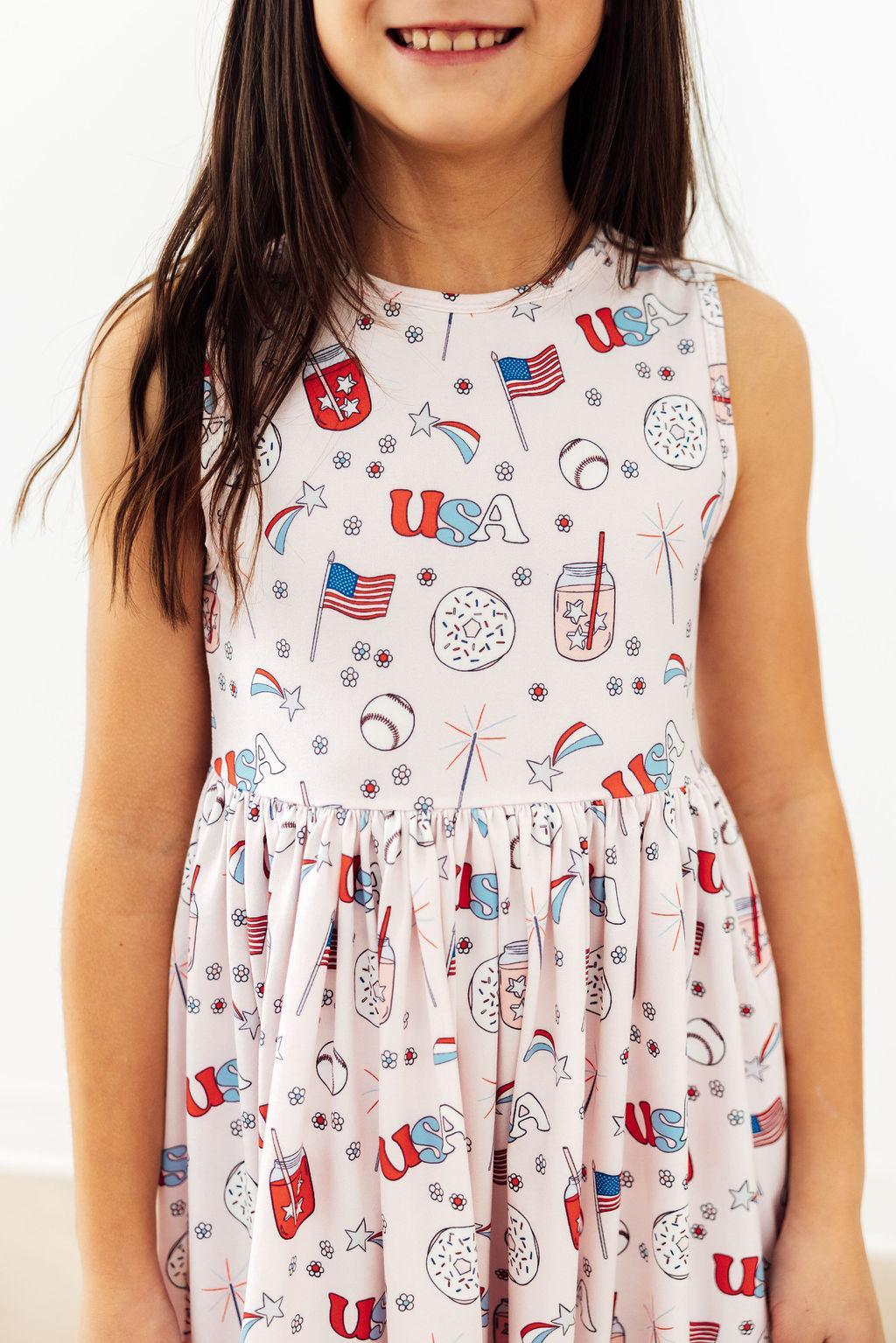 Born in the USA Tank Twirl Dress-Mila & Rose ®