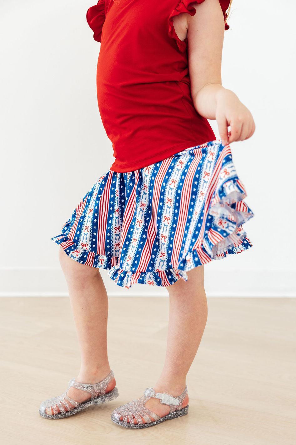All-American Girl Ruffle Twirl Skort-Mila & Rose ®