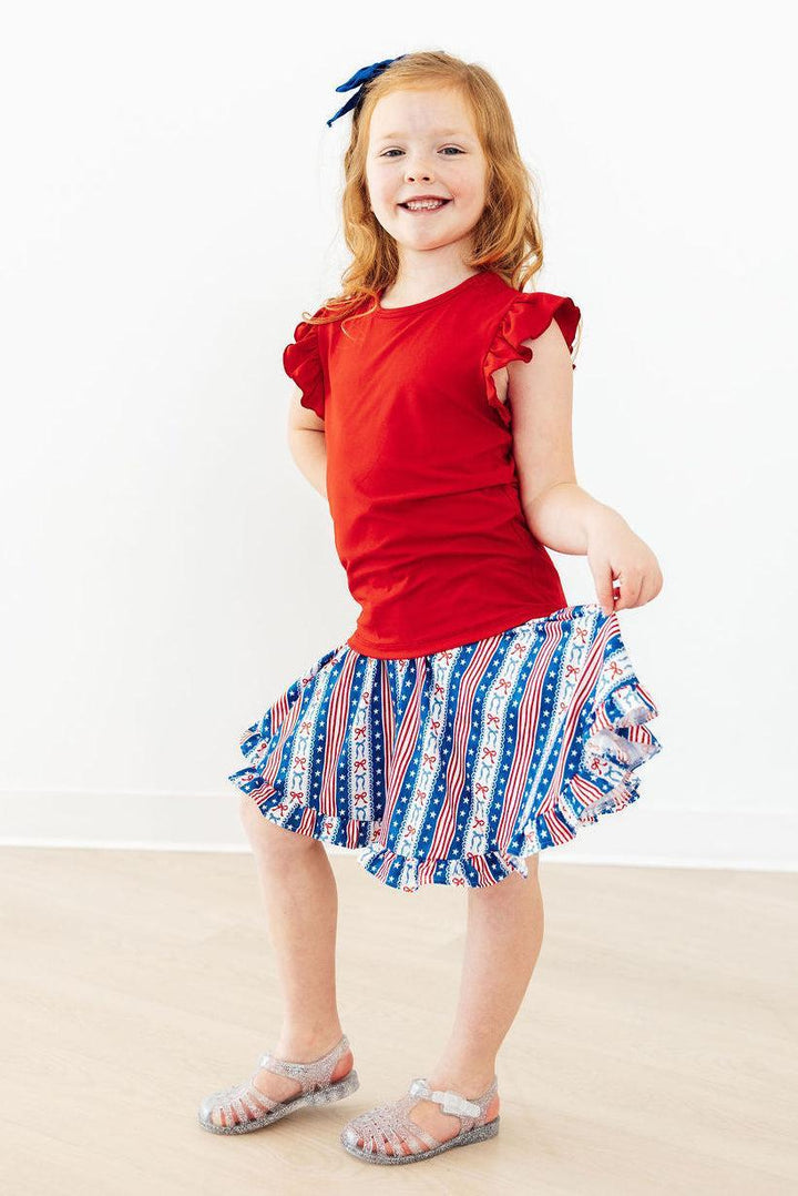 All-American Girl Ruffle Twirl Skort-Mila & Rose ®