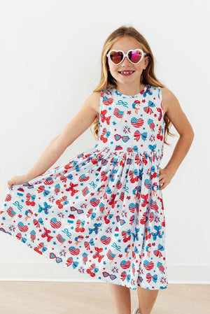 Little Miss Liberty Tank Twirl Dress-Mila & Rose ®