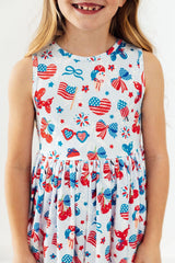 Little Miss Liberty Tank Twirl Dress-Mila & Rose ®