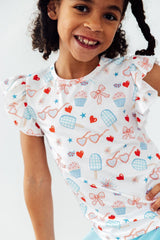 Red, White, & Sweet S/S Ruffle Tee-Mila & Rose ®