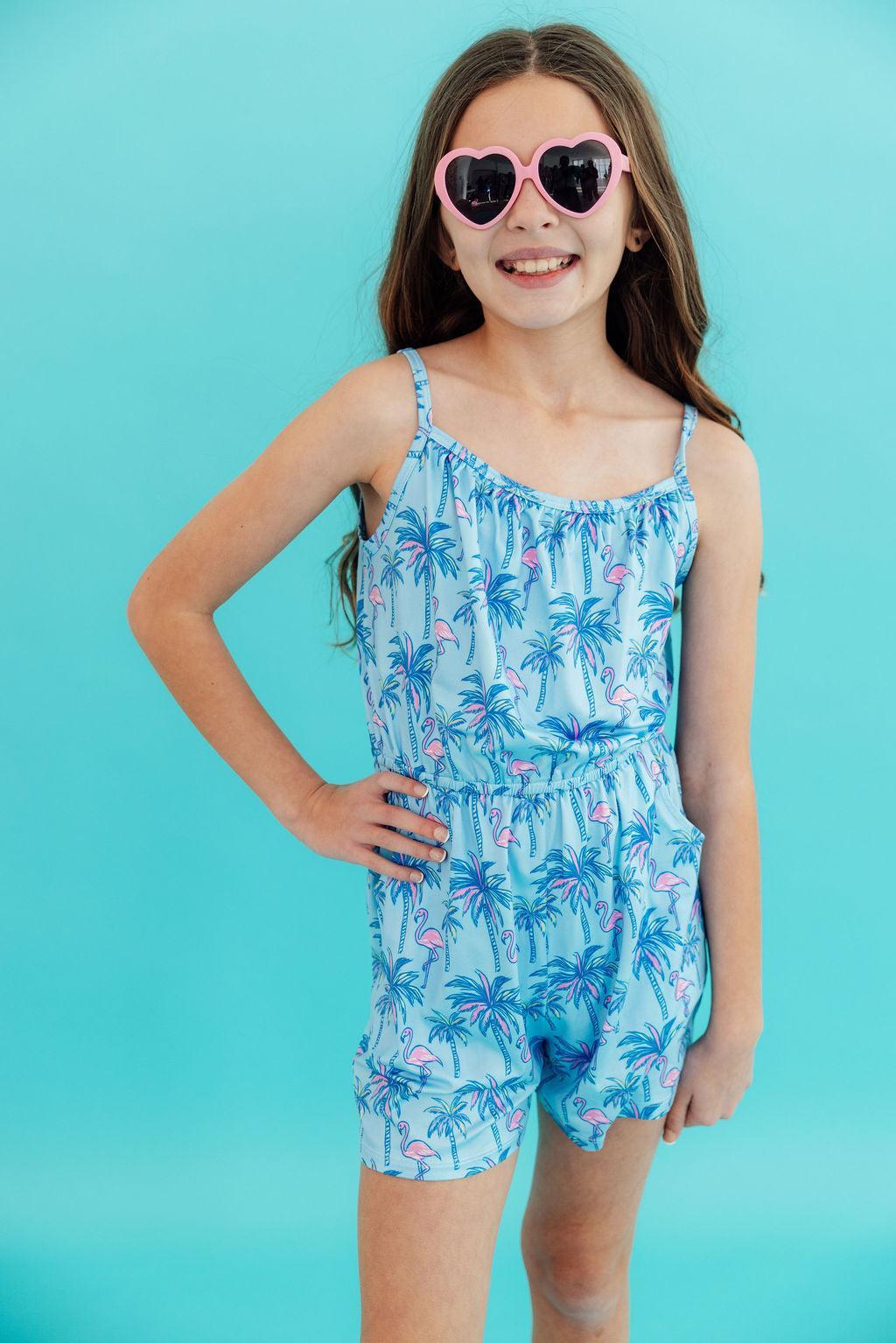 Island Time Strappy Play Romper-Mila & Rose ®