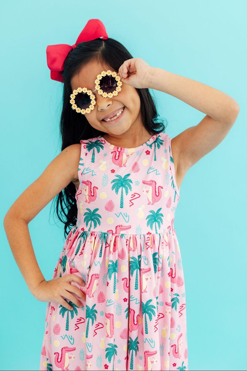 Pink Gator-ade Tank Twirl Dress-Mila & Rose ®