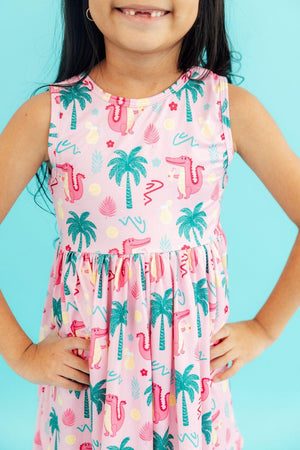 Pink Gator-ade Tank Twirl Dress-Mila & Rose ®
