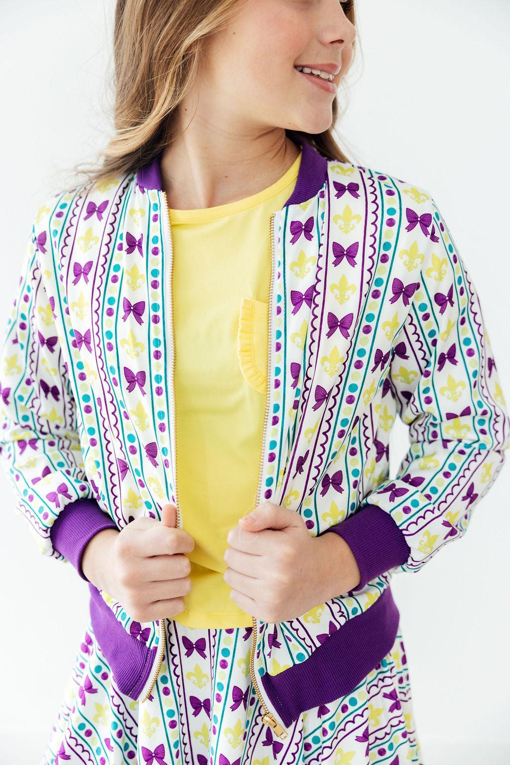 Mardi Gras Satin Jacket-Mila & Rose ®