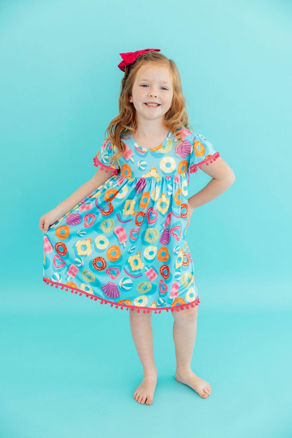 Fun Floaties Pom Pom Dress-Mila & Rose ®