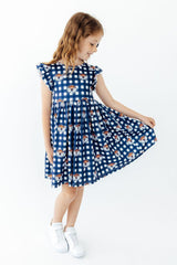 (R) Auburn Plaid Aubie Flutter Twirl Dress-Mila & Rose ®