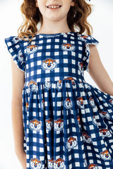 (R) Auburn Plaid Aubie Flutter Twirl Dress-Mila & Rose ®