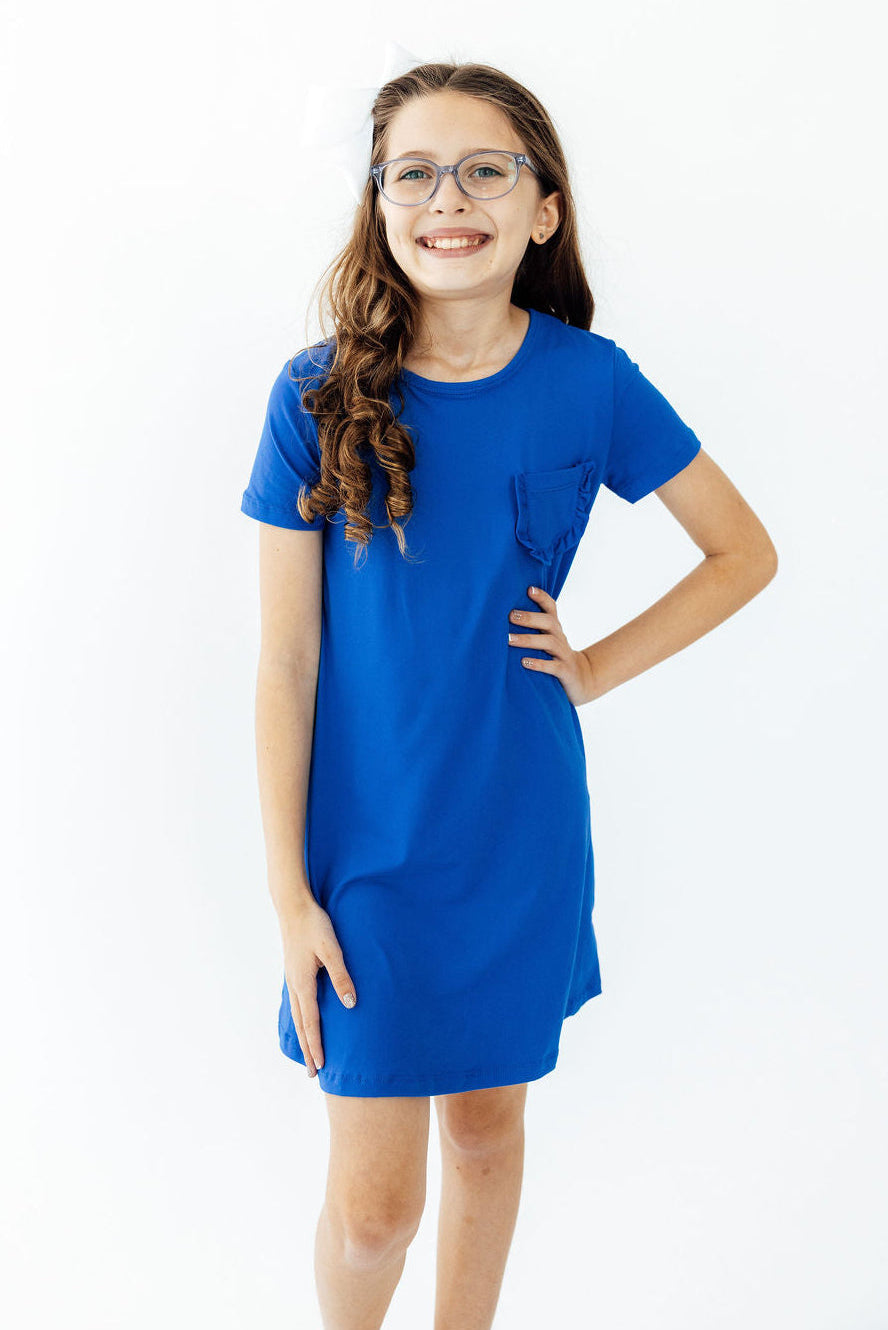 Royal Blue T-Shirt Dress-Mila & Rose ®