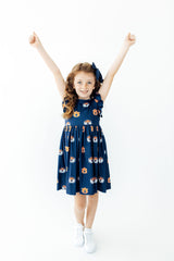 Auburn Blue Aubie Flutter Twirl Dress-Mila & Rose ®