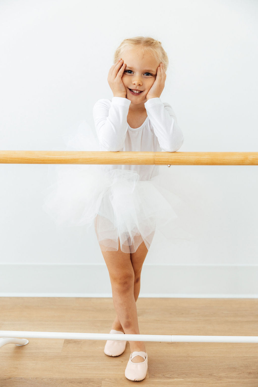 White Velvet L/S Tutu Leotard-Mila & Rose ®