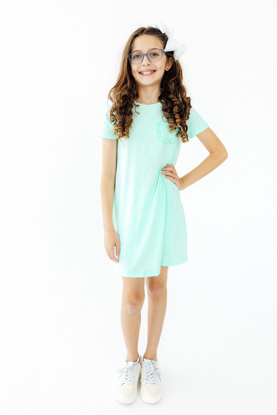 Girls' Pastel Green T-shirt Dress Size: 2T Toddler By Mila & Rose