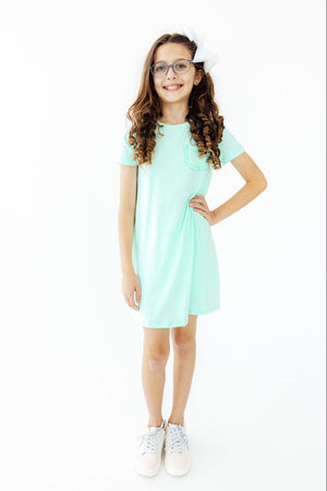 Pastel Green T-Shirt Dress-Mila & Rose ®
