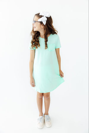 Pastel Green T-Shirt Dress-Mila & Rose ®