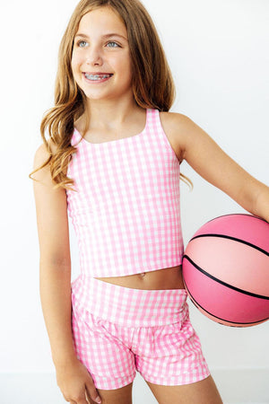 Go-Getter Gingham Active Tank Top-Mila & Rose ®