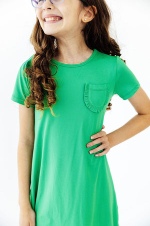 Kelly Green T-Shirt Dress-Mila & Rose ®