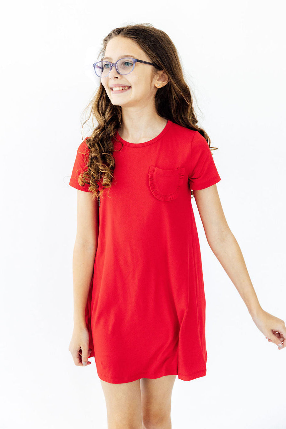 Girls' Red T-shirt Dress Size: 12-24m By Mila & Rose
