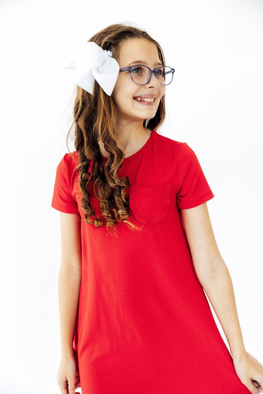 Red T-Shirt Dress-Mila & Rose ®