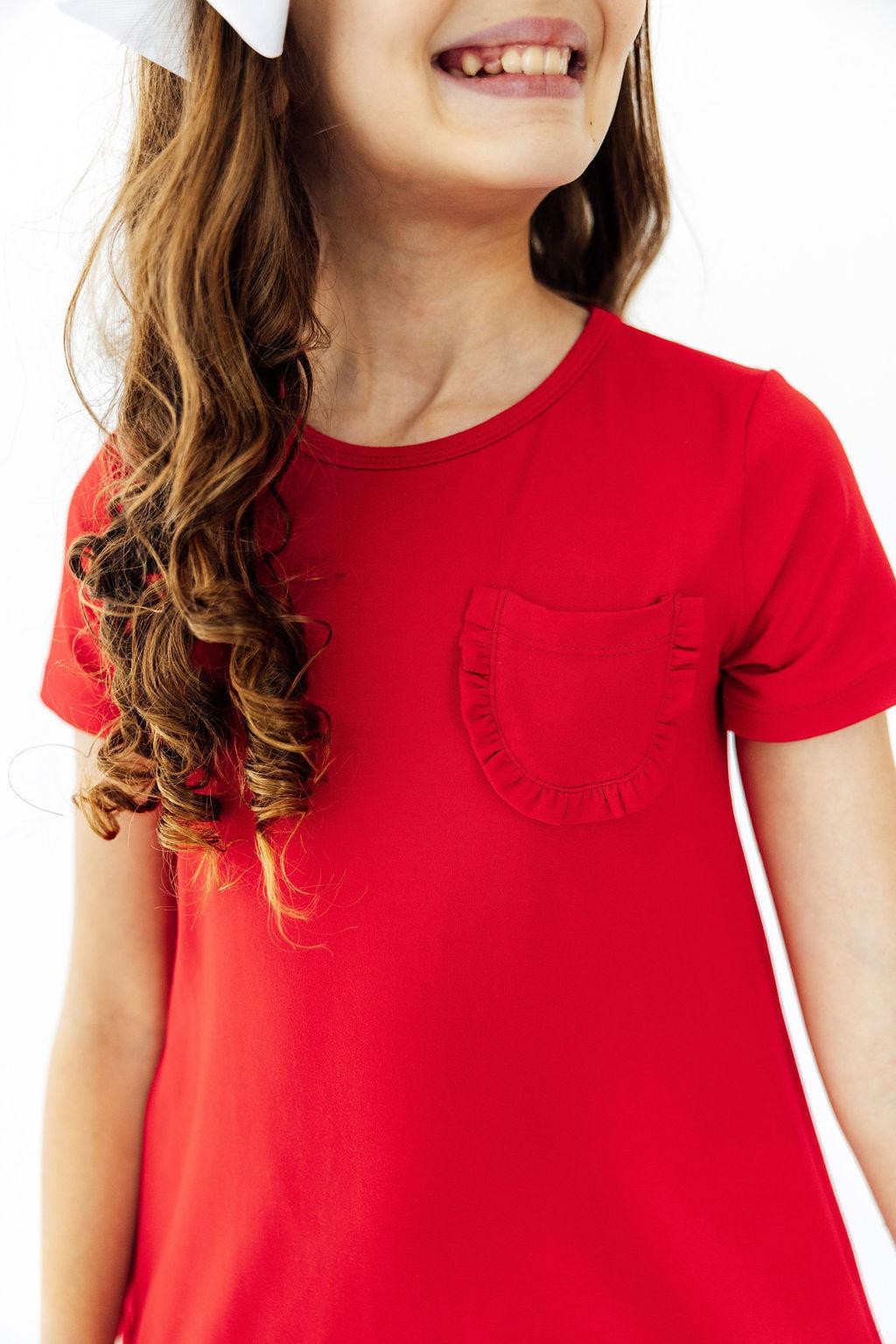 Red T-Shirt Dress-Mila & Rose ®