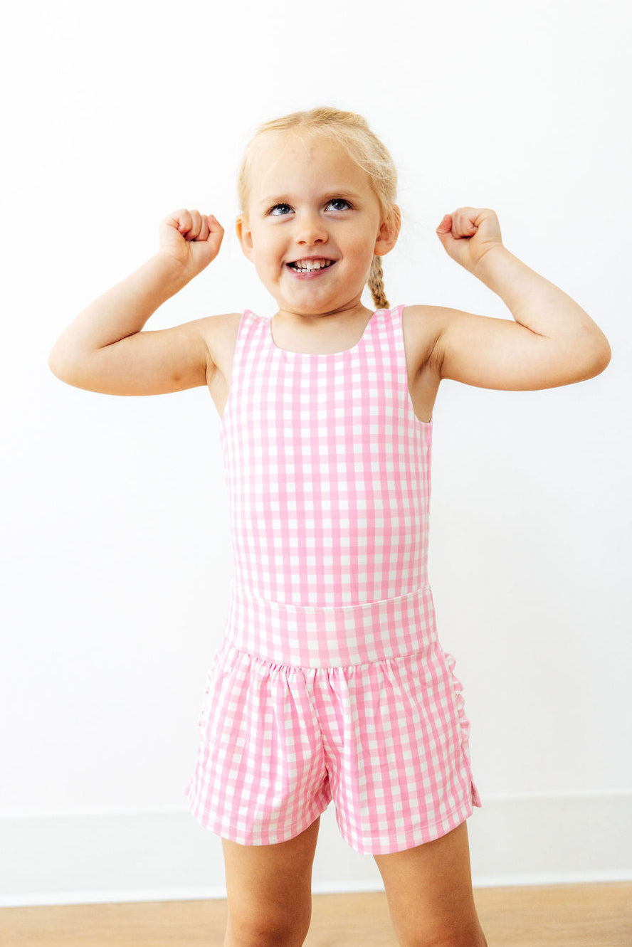 Go-Getter Gingham Active Romper-Mila & Rose ®