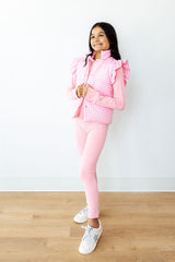 (V) Preppy Pink Active Legging-Mila & Rose ®