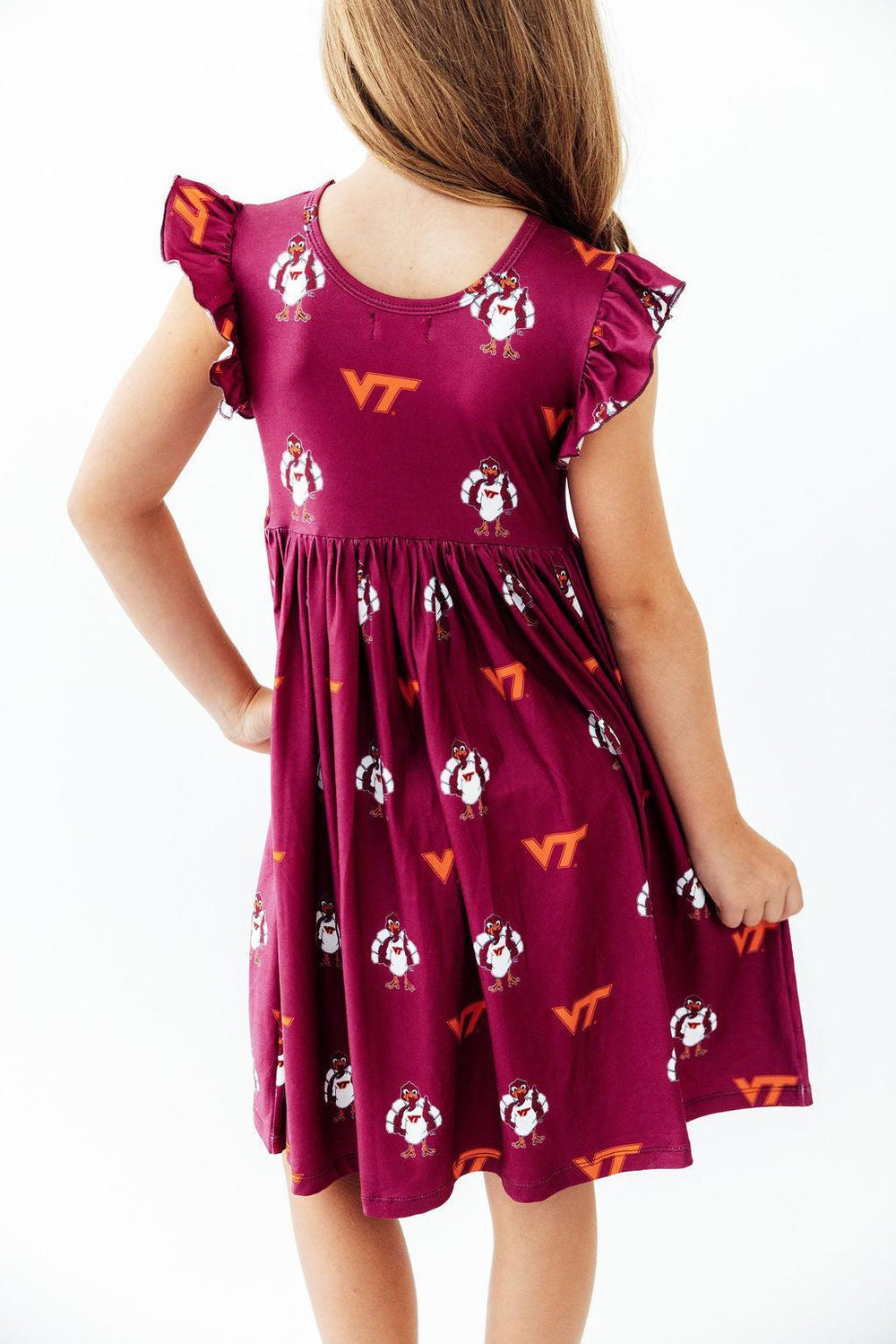 Virginia Tech Maroon Hokie Flutter Twirl Dress-Mila & Rose ®