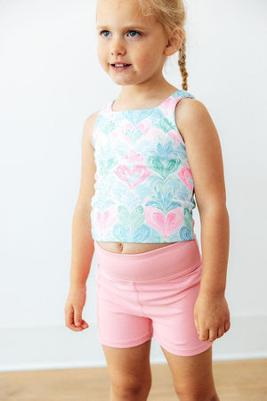 Preppy Pink Active Shorty Shorts-Mila & Rose ®