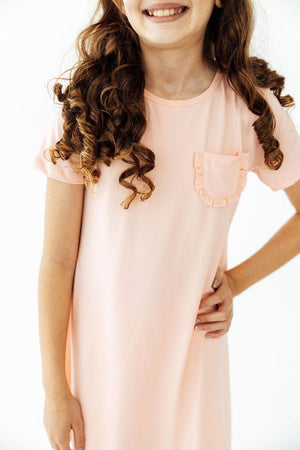 Peach T-Shirt Dress-Mila & Rose ®