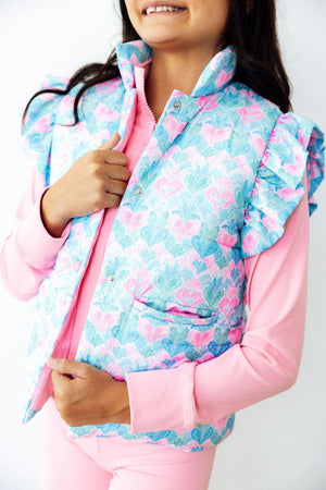 Happy Hearts Puffer Vest-Mila & Rose ®