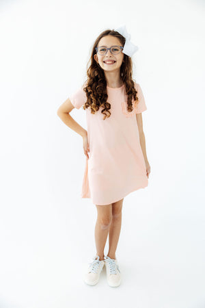 Peach T-Shirt Dress-Mila & Rose ®