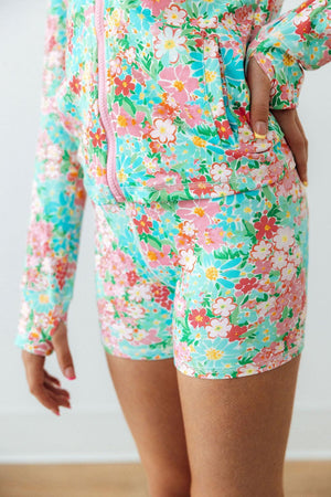 Power Petals Active Shorty Shorts-Mila & Rose ®