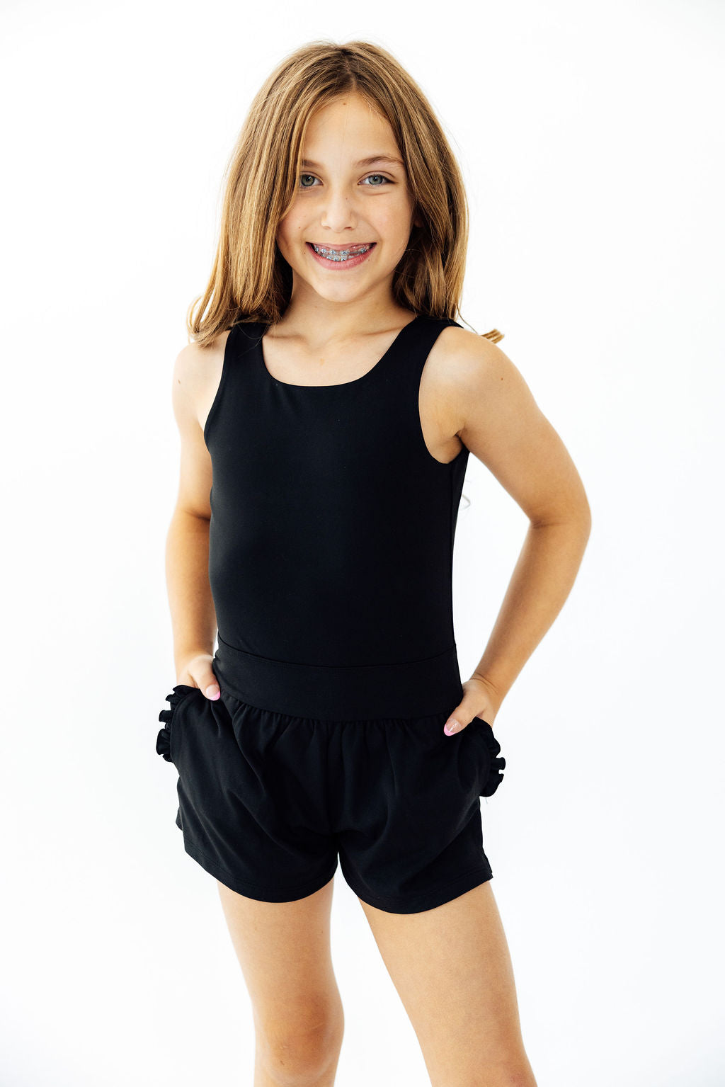 Balanced Black Active Romper-Mila & Rose ®