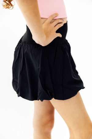 Balanced Black Active Bubble Skort-Mila & Rose ®