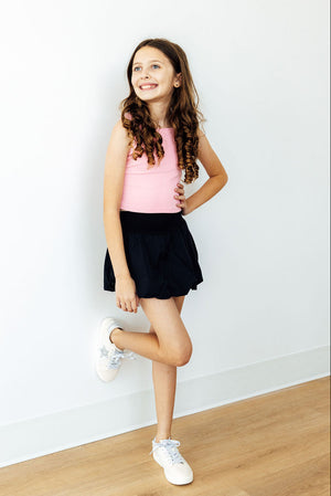 Balanced Black Active Bubble Skort-Mila & Rose ®