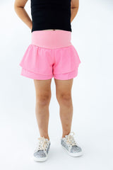 Preppy Pink Active Flutter Shorts-Mila & Rose ®