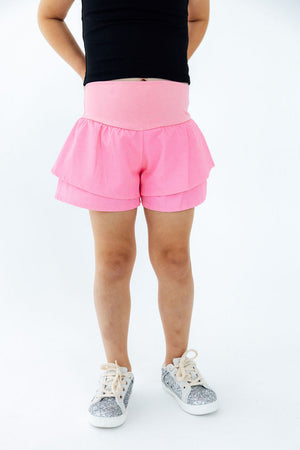 Preppy Pink Active Flutter Shorts-Mila & Rose ®