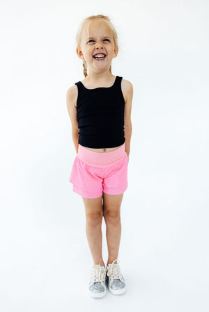 Preppy Pink Active Flutter Shorts-Mila & Rose ®