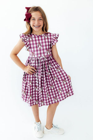 Virginia Tech Plaid Hokie Flutter Twirl Dress-Mila & Rose ®