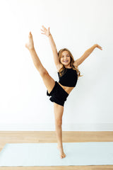 Balanced Black Active Flutter Shorts-Mila & Rose ®