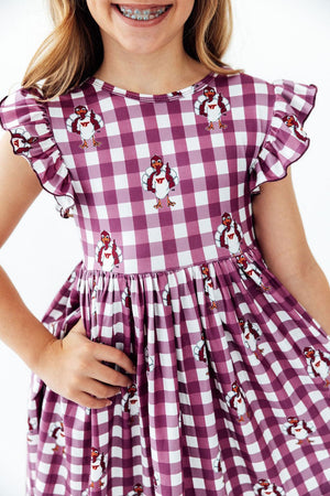 Virginia Tech Plaid Hokie Flutter Twirl Dress-Mila & Rose ®