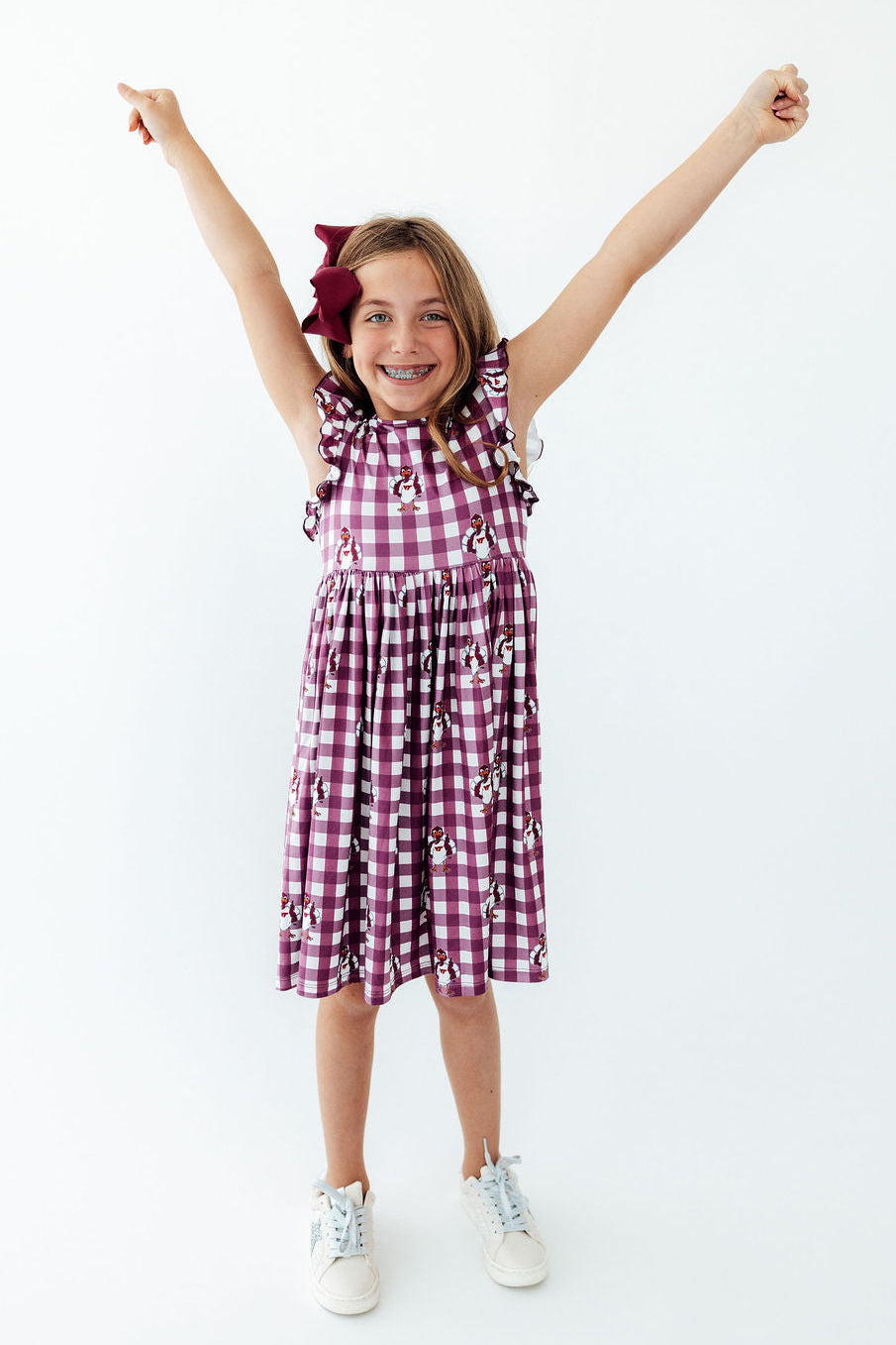 Virginia Tech Plaid Hokie Flutter Twirl Dress-Mila & Rose ®