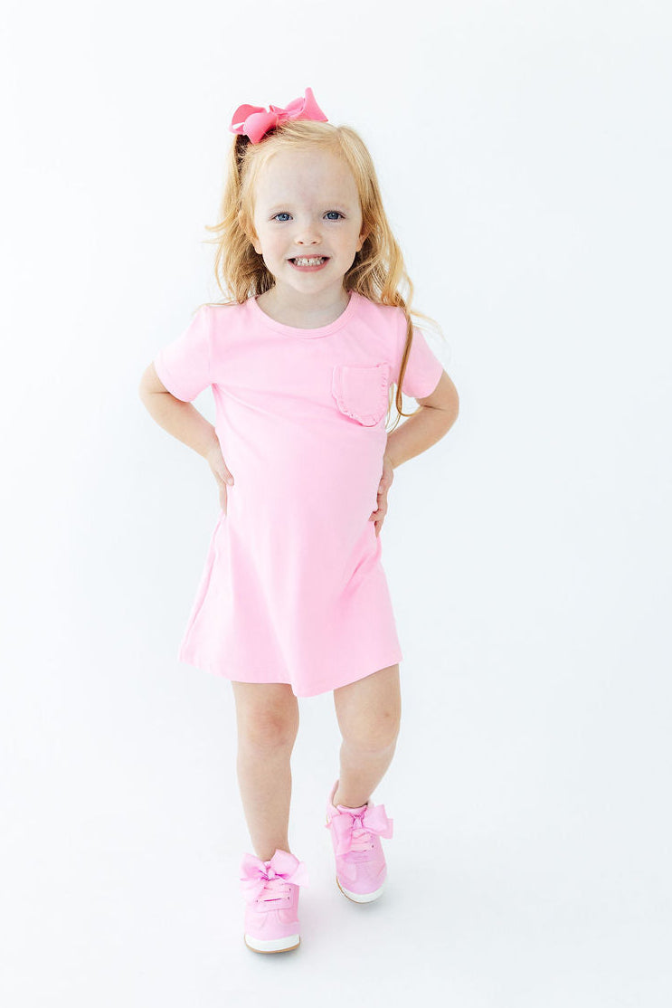 Bubblegum Pink T-Shirt Dress-Mila & Rose ®