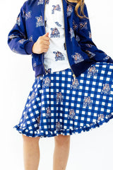 Montana State University Plaid Bobcat Ruffle Twirl Skort-Mila & Rose ®
